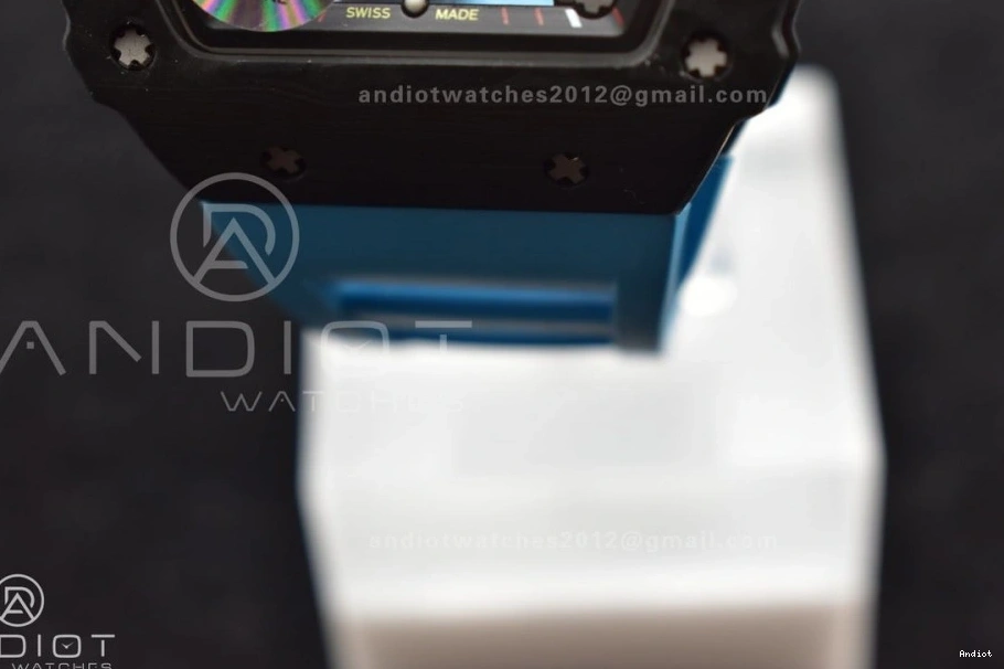 Best Red Dial Rubber Edition KUF Blue on Skeleton MIYOTA8215 RM035-02 Strap 0308